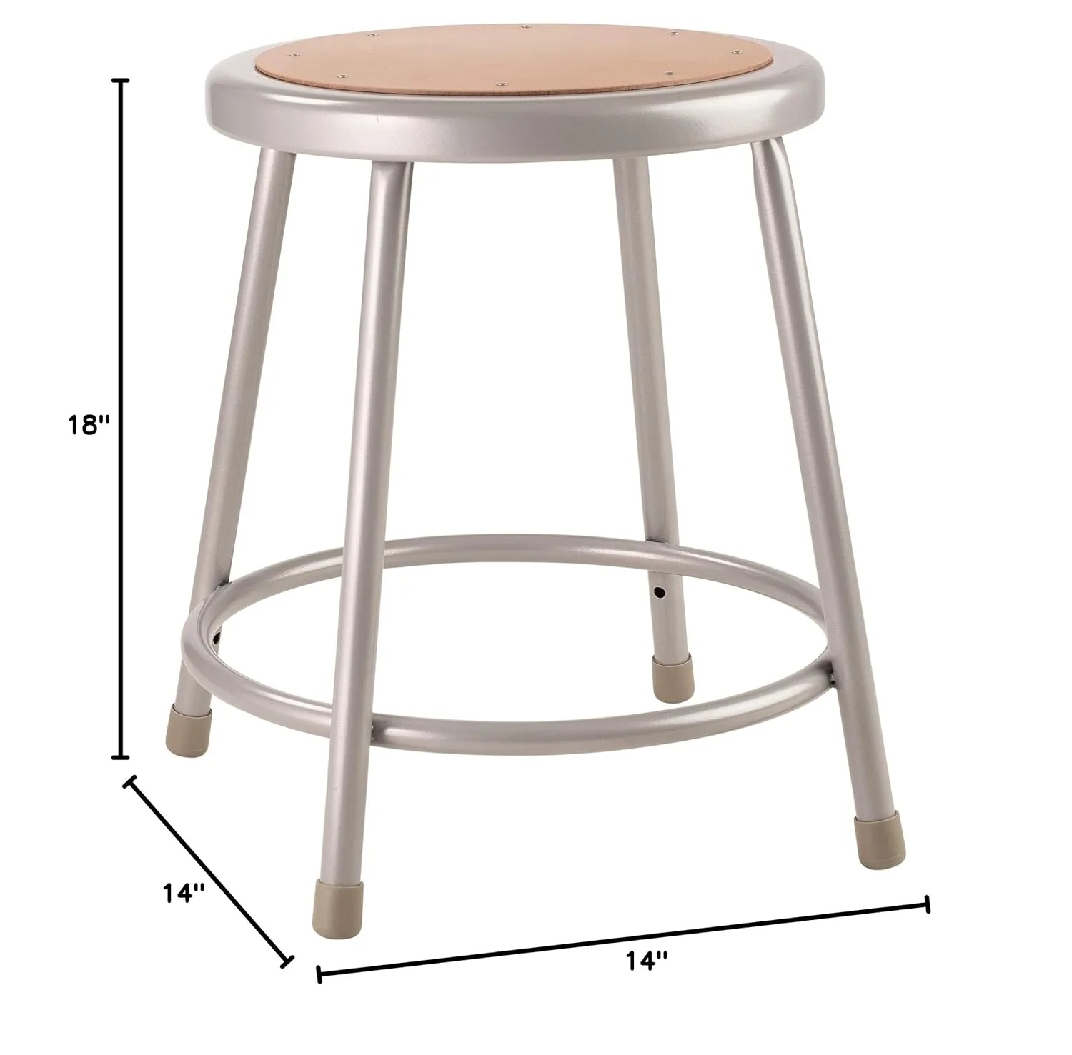 NATIONAL PUBLIC SEATING 6200 Series 18" Heavy-Duty Hardboard Task Stool