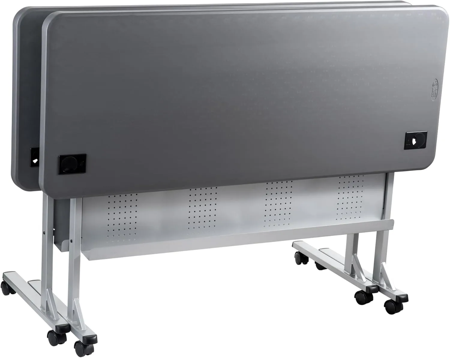 National Public Seating, 24x60 Flip-N-Store Training Table, Charcoal, Height 29.5 in, Model# BPFT-2460-20