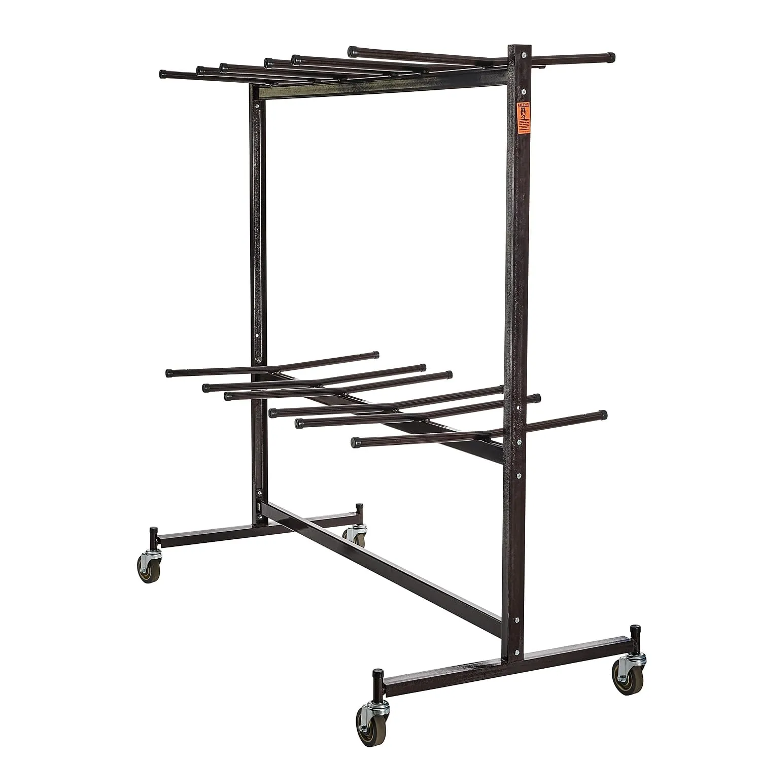 National Public Seating Folding Chair Dolly For 84 Chairs, 70inH x 67inW x 33-1/4inD, Brown