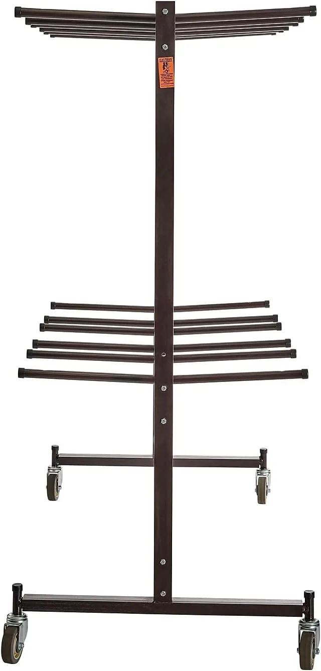 National Public Seating Folding Chair Dolly For 84 Chairs, 70inH x 67inW x 33-1/4inD, Brown