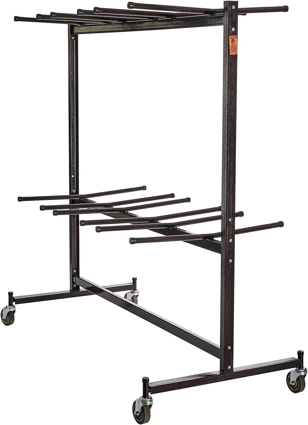 National Public Seating Folding Chair Dolly For 84 Chairs, 70inH x 67inW x 33-1/4inD, Brown