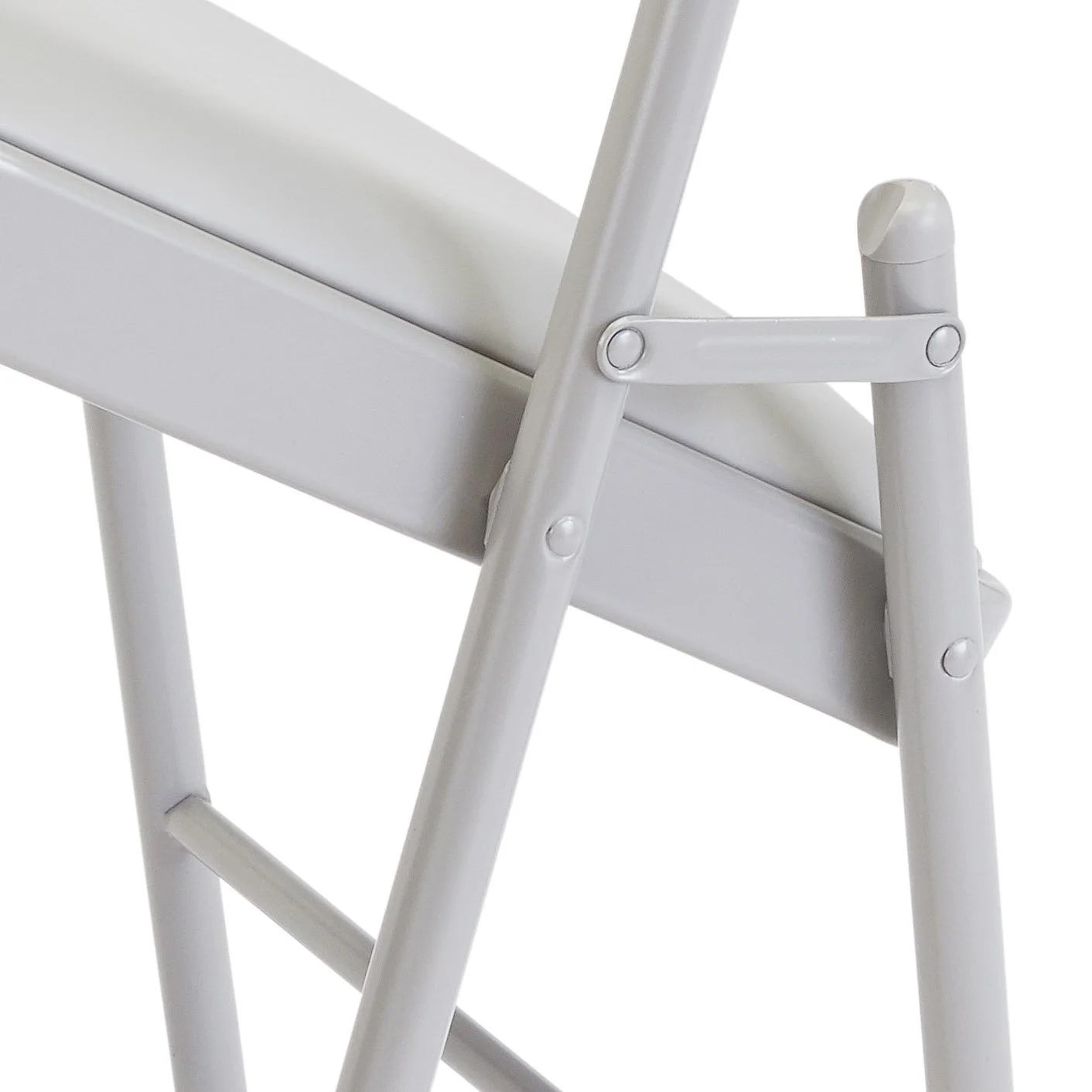 Commercialine Vinyl Padded Steel Folding Chair, Gray (Pack of 4) - Supports 250 lb