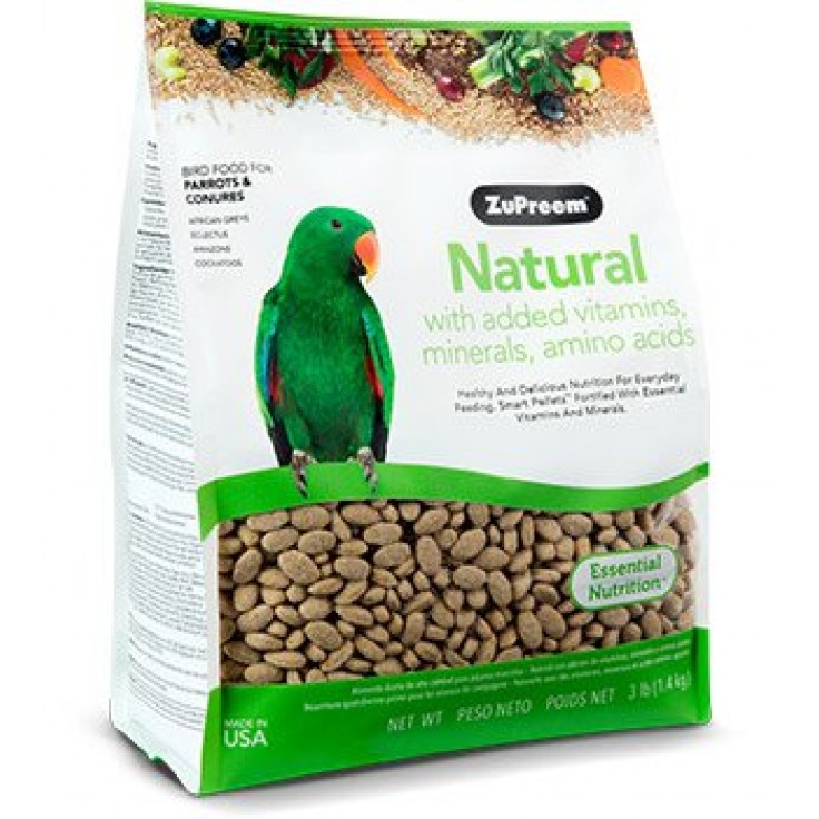 ZUPREEM NATURAL AVIAN DIET PARROTS & CONURES 3LB  (BIRD FOOD) ZUPREEM NATURAL AVIAN DIET PARROTS & CONURES 3LB  (BIRD FOOD)