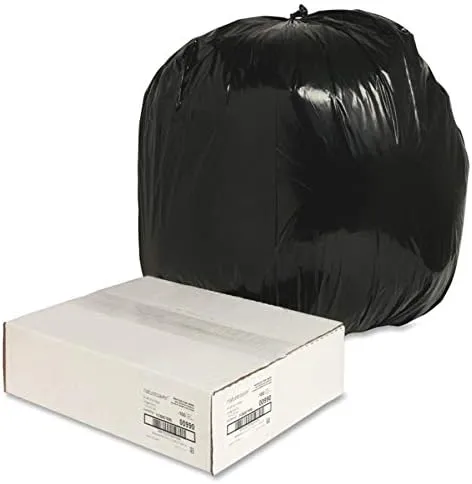 Nature Saver 1.25 mil Can Liners - 45 Gal, 40 x 46 in, 75% Recycled, Box of 100