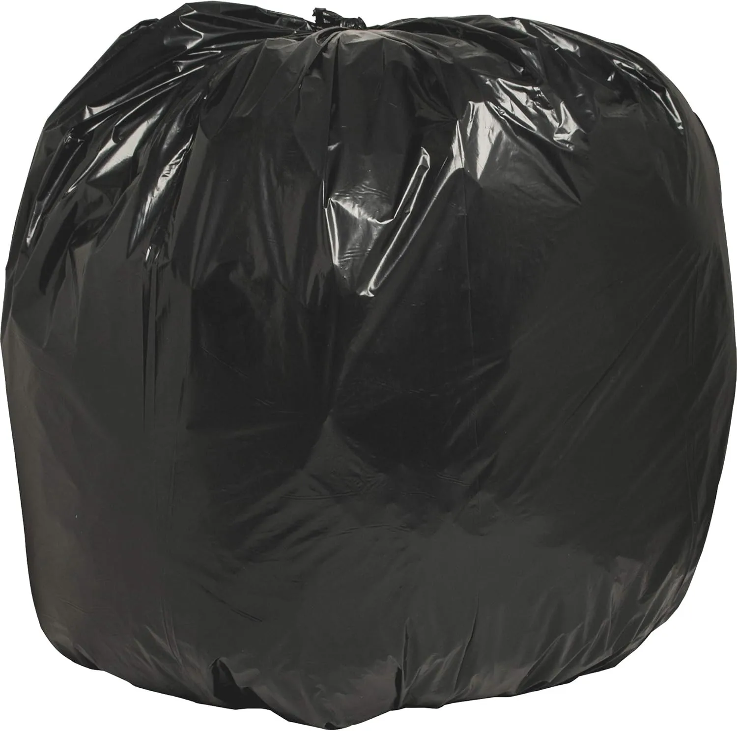 Nature Saver 56-Gallon Black Low-Density Recycled Trash Bags, 100 Count