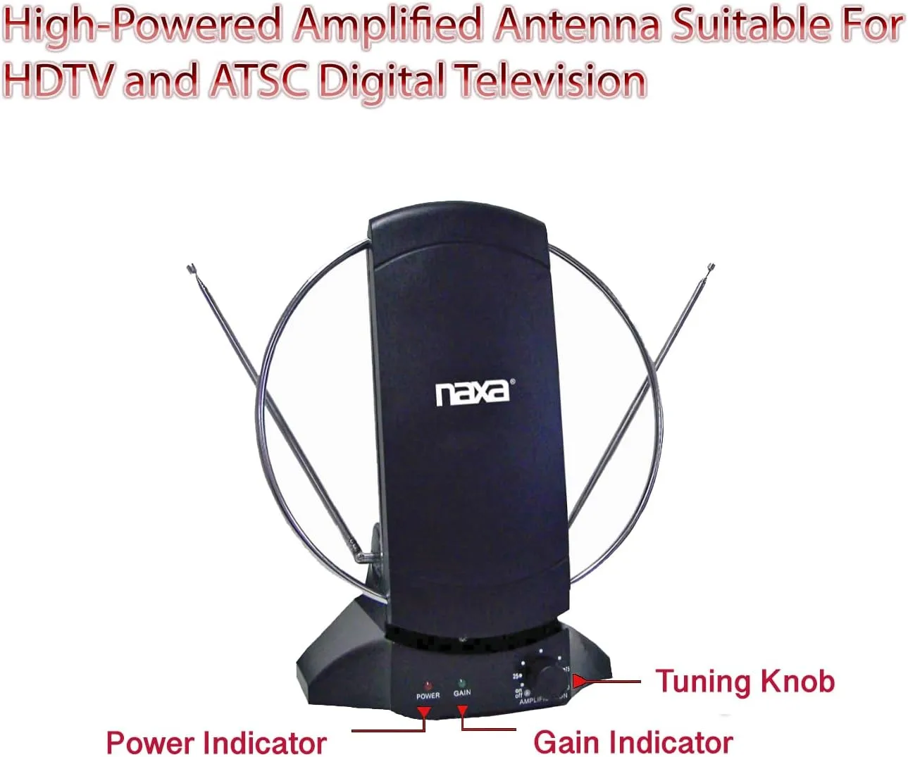 Naxa High-Powered Amplified HDTV/ATSC Antenna