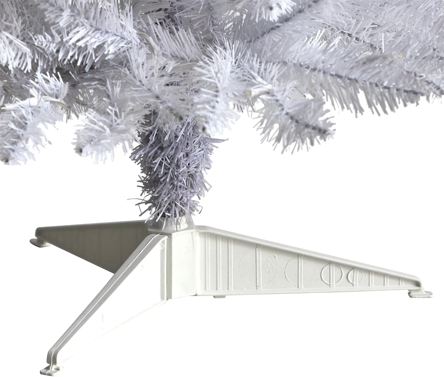 Nearly Natural 3ft. Slim White Artificial Christmas Tree with 50 Warm White LED Lights and 161 Bendable Branches