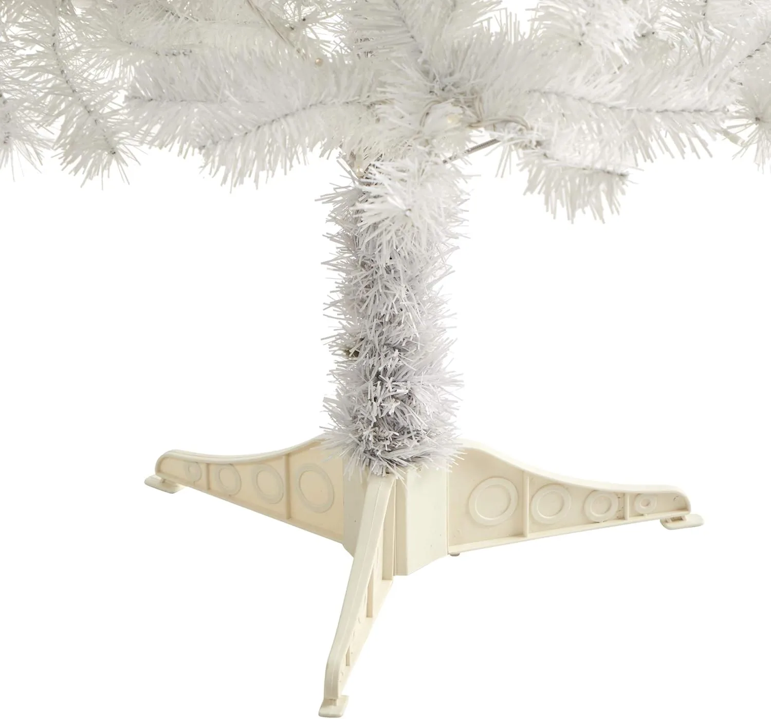 Nearly Natural 4ft. White Artificial Christmas Tree with 100 Clear LED Lights