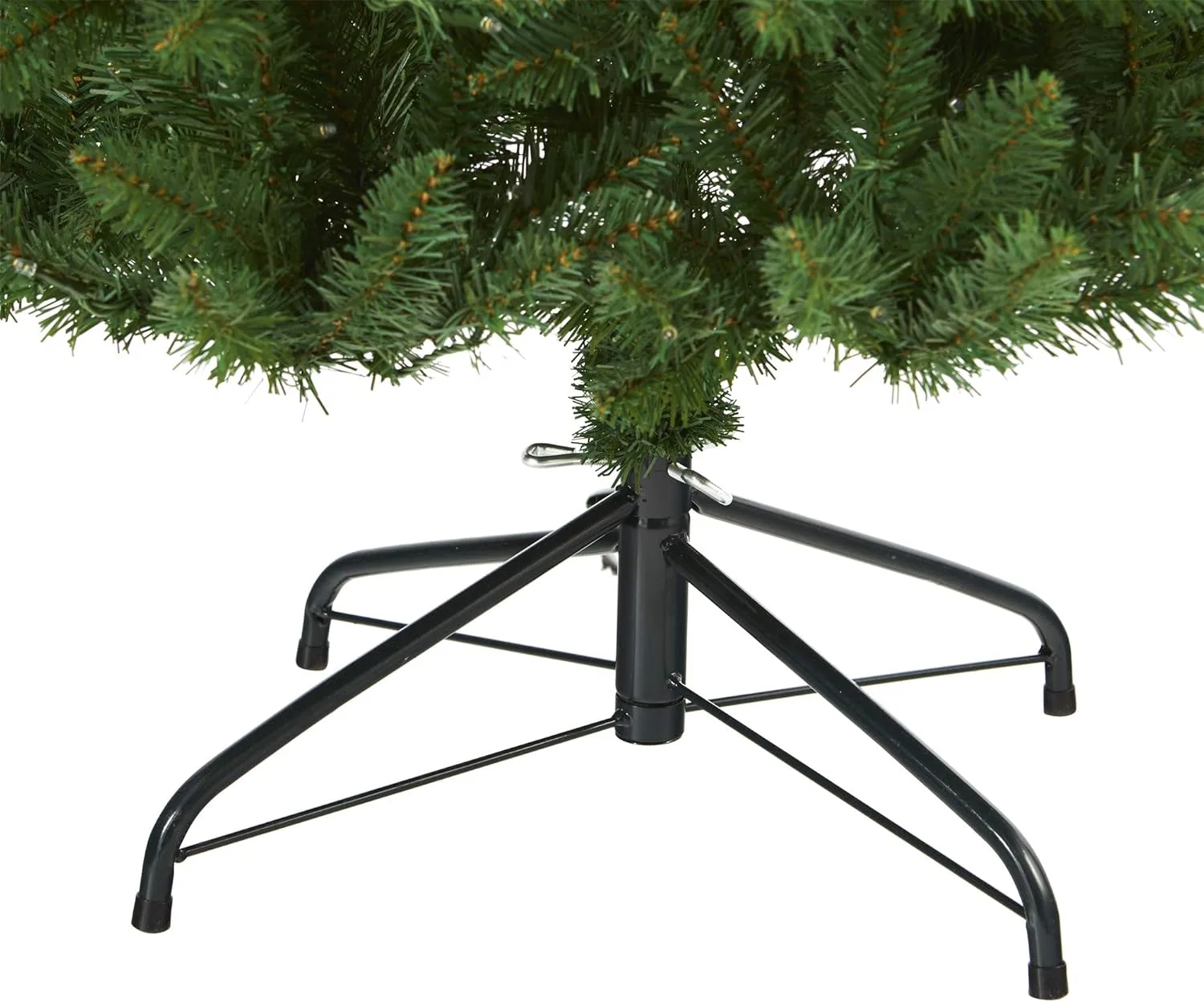 Nearly Natural 6.5ft. Slim Green Mountain Pine Artificial Christmas Tree with 300 Clear LED Lights 6ft 6in Green