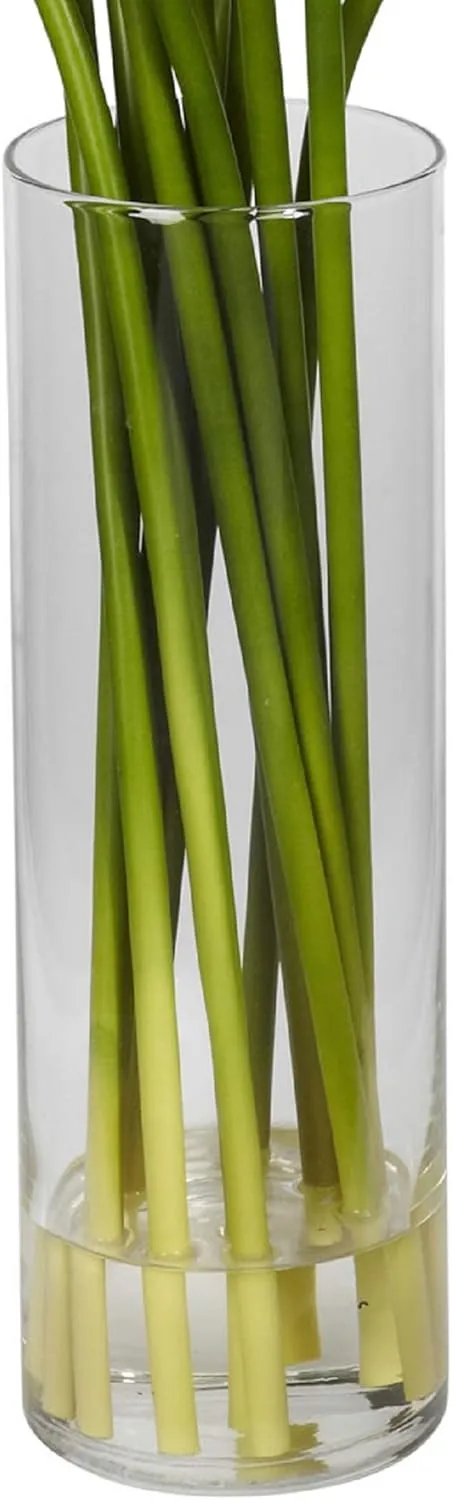 Nearly Natural Mini Calla Lily Silk Flower Arrangement Cream
