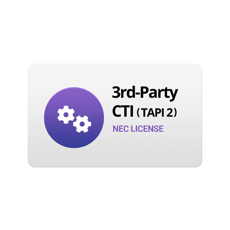 NEC SL2100 3rd-Party CTI License BE116756