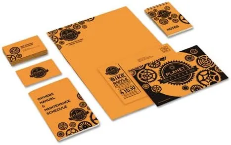 Neenah Astrobrights Premium Color Card Stock, 65 lb, 8.5 x 11, 250 Sheets, Cosmic Orange