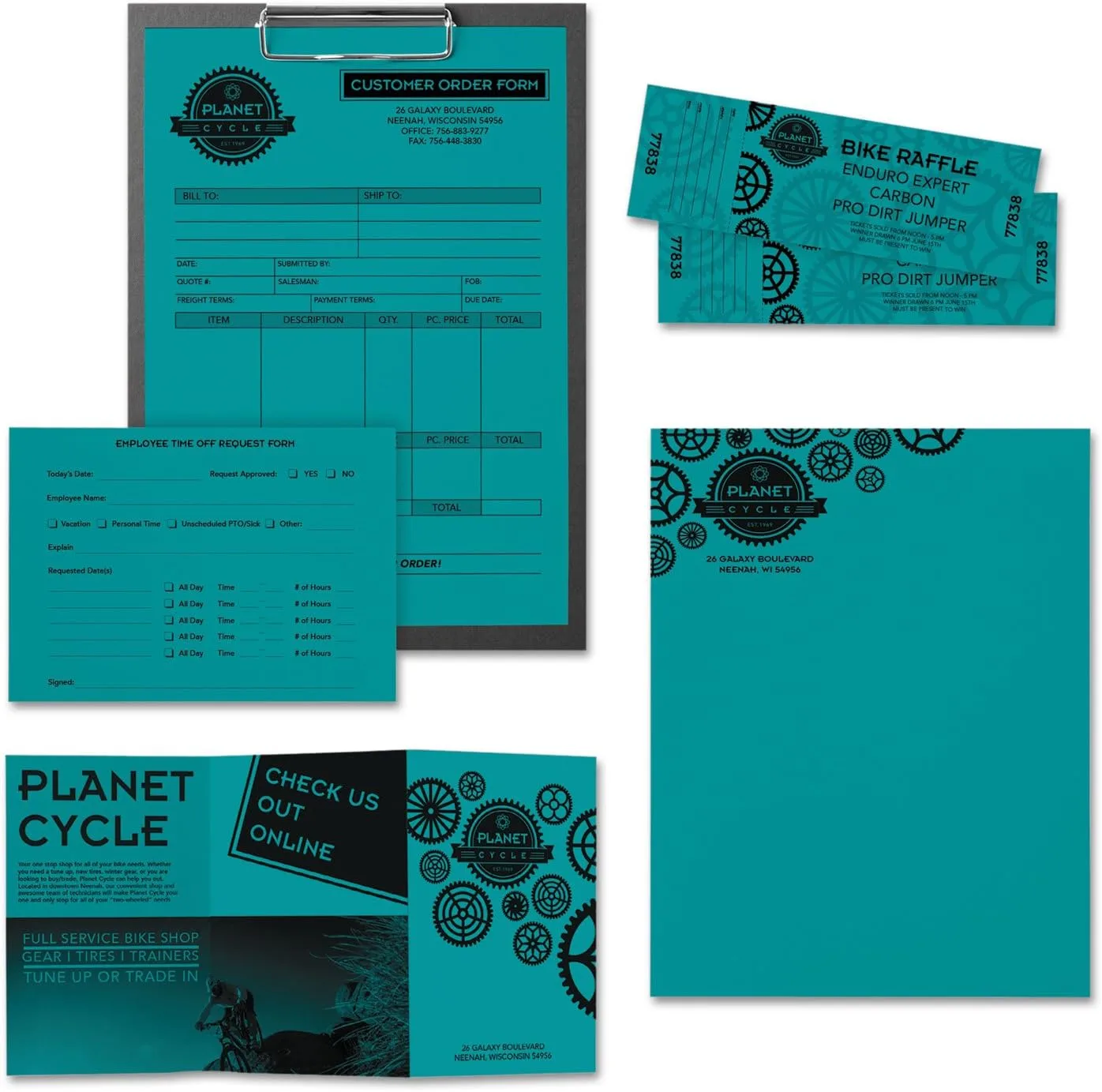 Neenah Astrobrights Color Paper, 8.5” x 11”, 24 lb/89 gsm, Terrestrial Teal, 500 Sheets (21849)