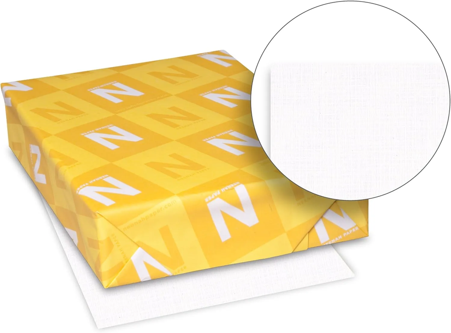 Neenah Classic Crest Linen Copy & Multipurpose Paper, 8.5 x 11, 24 lb, Solar White, 500 Sheets