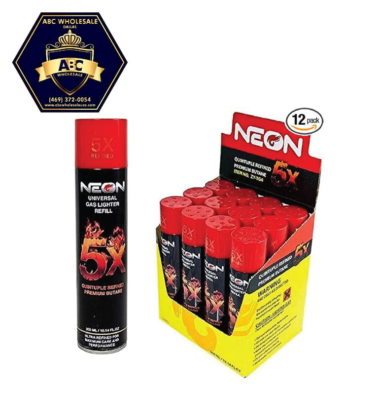 NEON 5X PREMIUM BUTANE 300ML 12CT