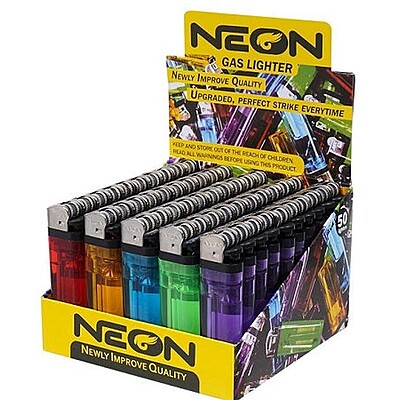 Neon Clear Lighter - 50ct