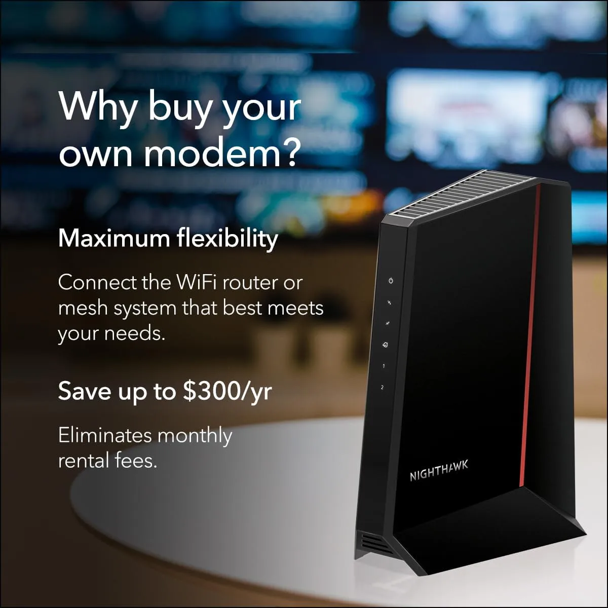 NETGEAR Nighthawk CM2500 DOCSIS 3.1 Mid/High-Split Cable Modem - Up to 2Gbps