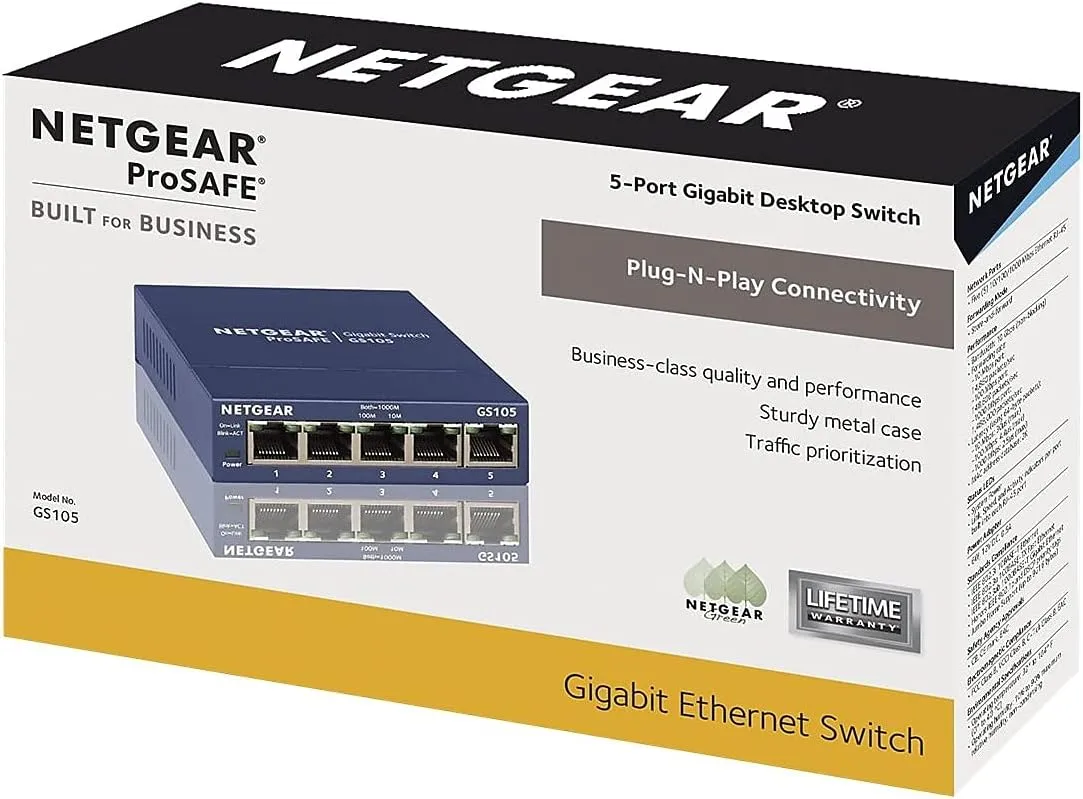 NETGEAR Gigabit Desktop/Wall-Mount Ethernet Switches