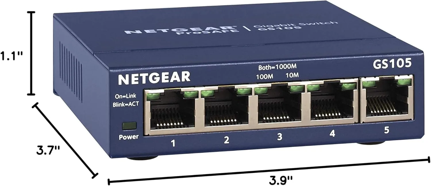 NETGEAR Gigabit Desktop/Wall-Mount Ethernet Switches