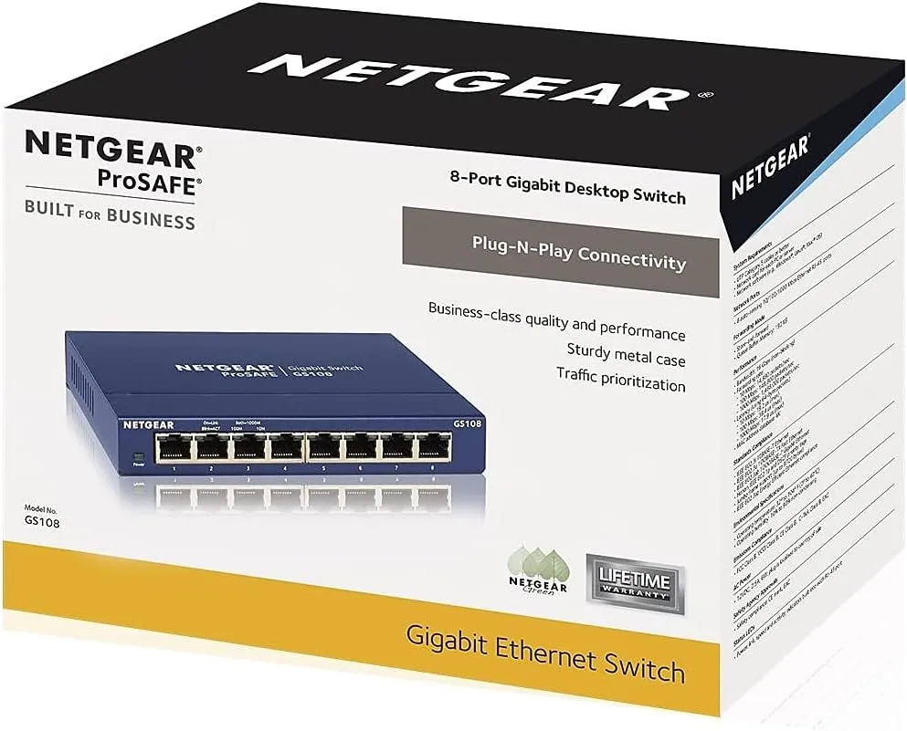 NETGEAR Gigabit Desktop/Wall-Mount Ethernet Switches