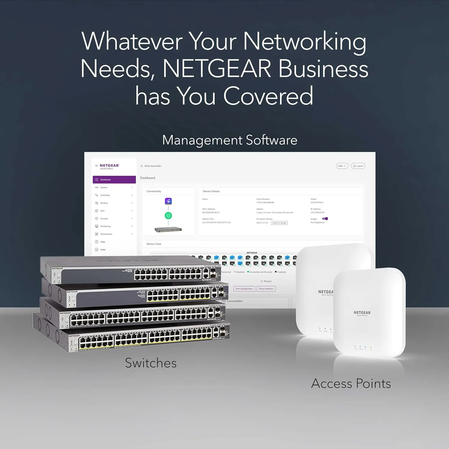 NETGEAR 8-Port PoE Gigabit Ethernet Unmanaged Essentials Switch (GS308LP) - with 8 x PoE+ @ 60W Upgradeable, Desktop, Wall Mount or Rack Mount