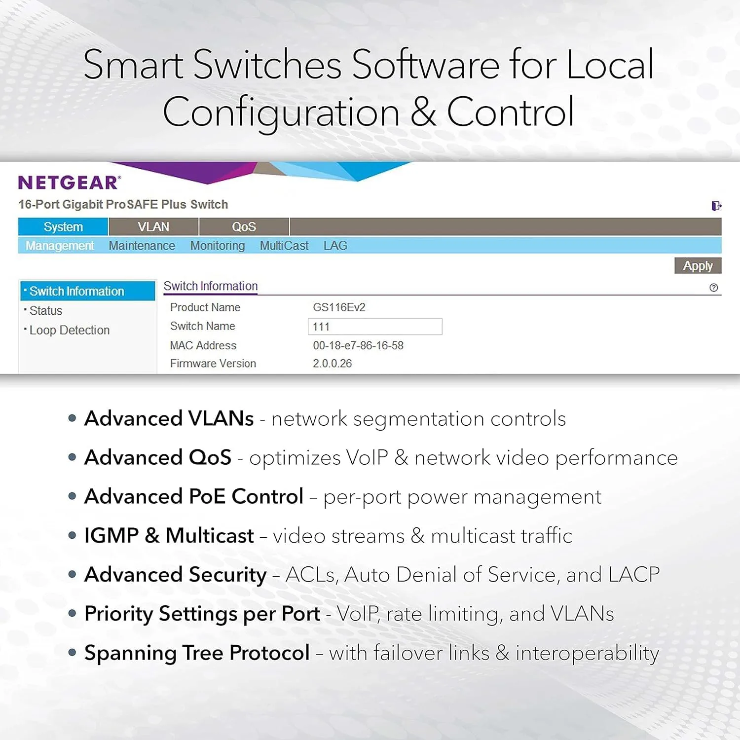 NETGEAR Gigabit Smart Managed Pro Switch