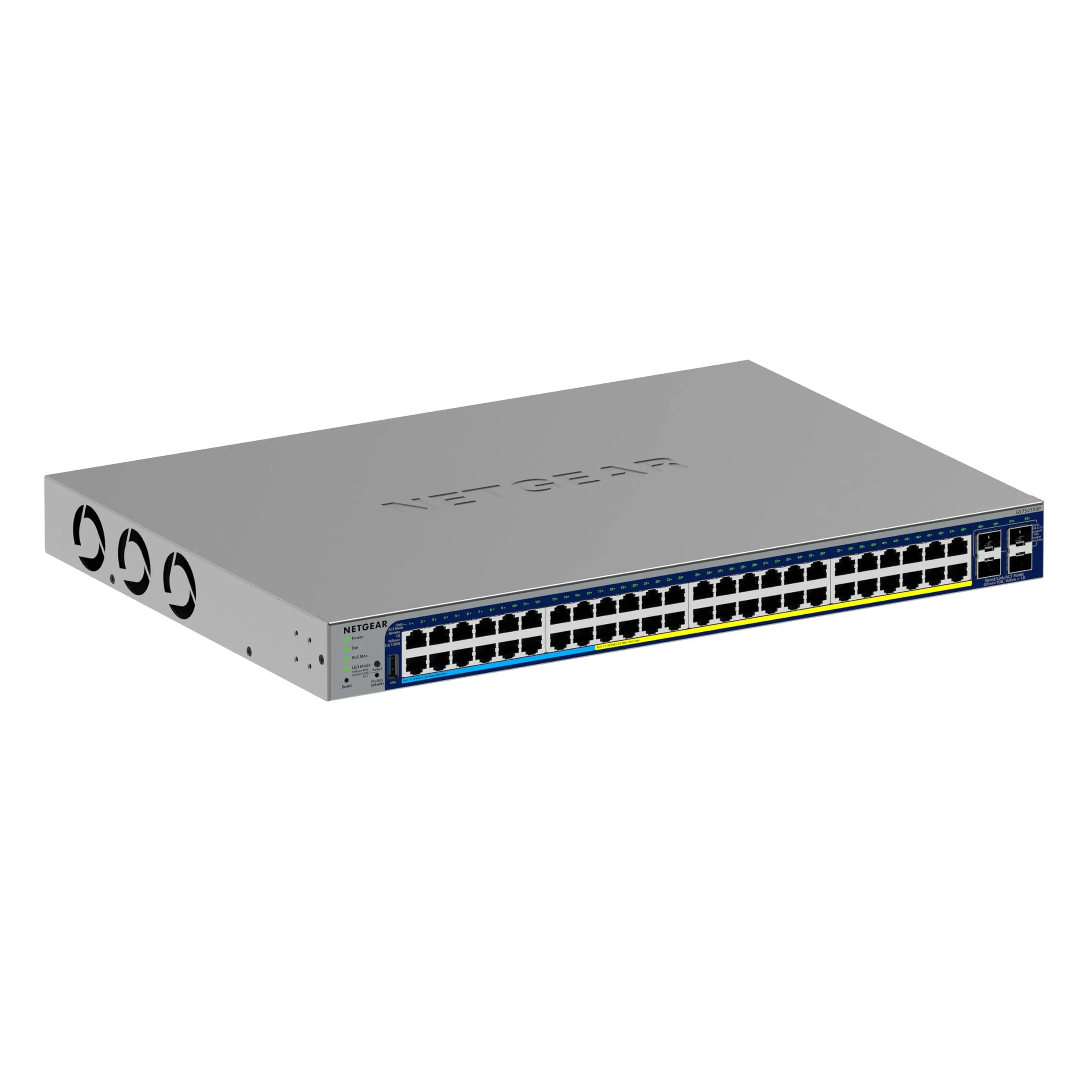NETGEAR 52-Port Ultra60 PoE Gigabit Ethernet Smart Switch GS752TXUP-300NAS