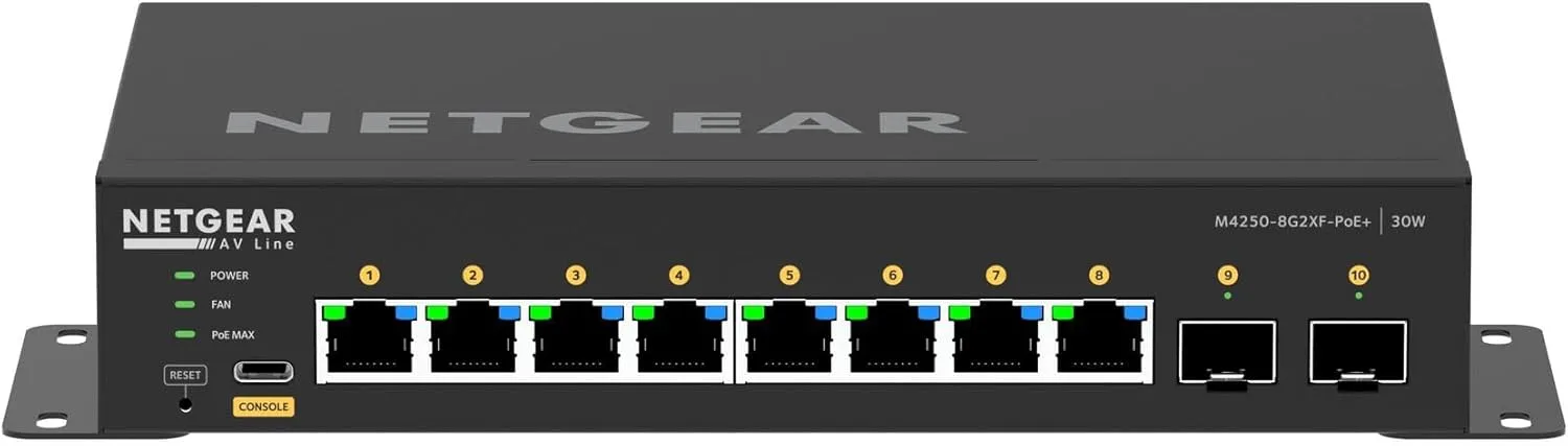 NETGEAR Fully Managed Desktop Switch- GSM4210PX-100NAS