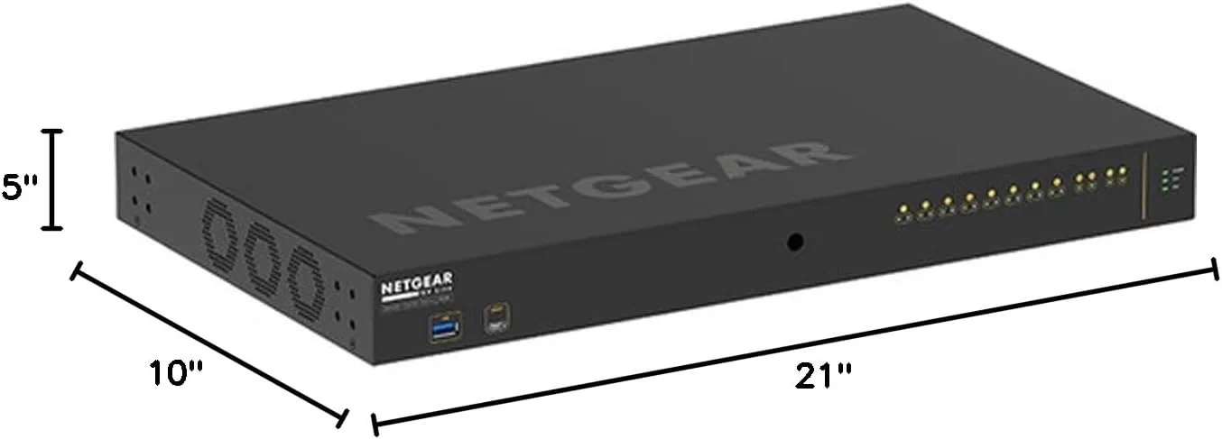 NETGEAR M4250-10G2XF-PoE++ 10-Port Managed AV Ethernet Switch