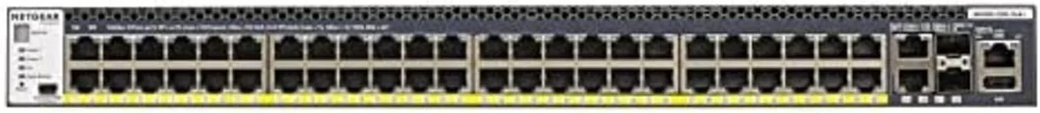 Netgear M4300-52G-PoE+ 48-Port Managed Stackable Switch (GSM4352PA-100NES)