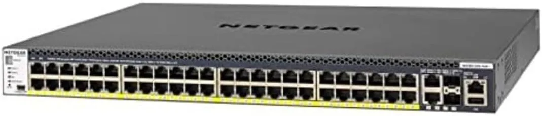 Netgear M4300-52G-PoE+ 48-Port Managed Stackable Switch (GSM4352PA-100NES)