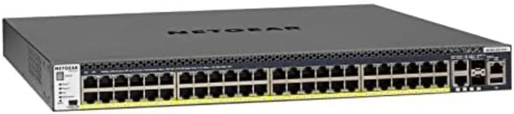 Netgear M4300-52G-PoE+ 48-Port Managed Stackable Switch (GSM4352PA-100NES)