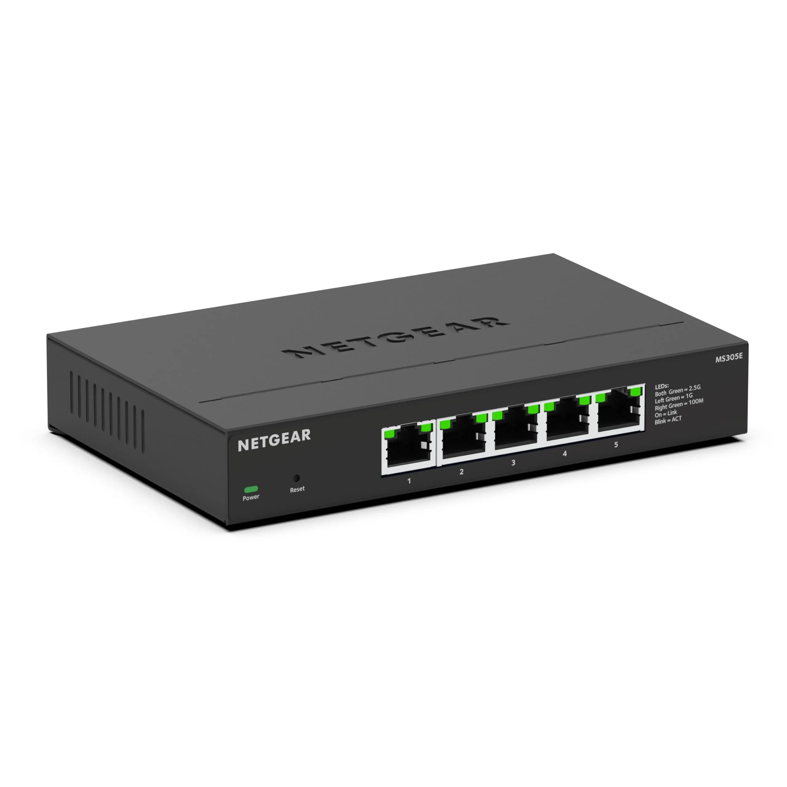 NETGEAR 5-Port Multi-Gigabit Ethernet Easy Smart Managed Essentials Switch (MS305E) - Managed with 5 x 1G/2.5G, Desktop or Wall Mount, and Limited 5 Year Protection