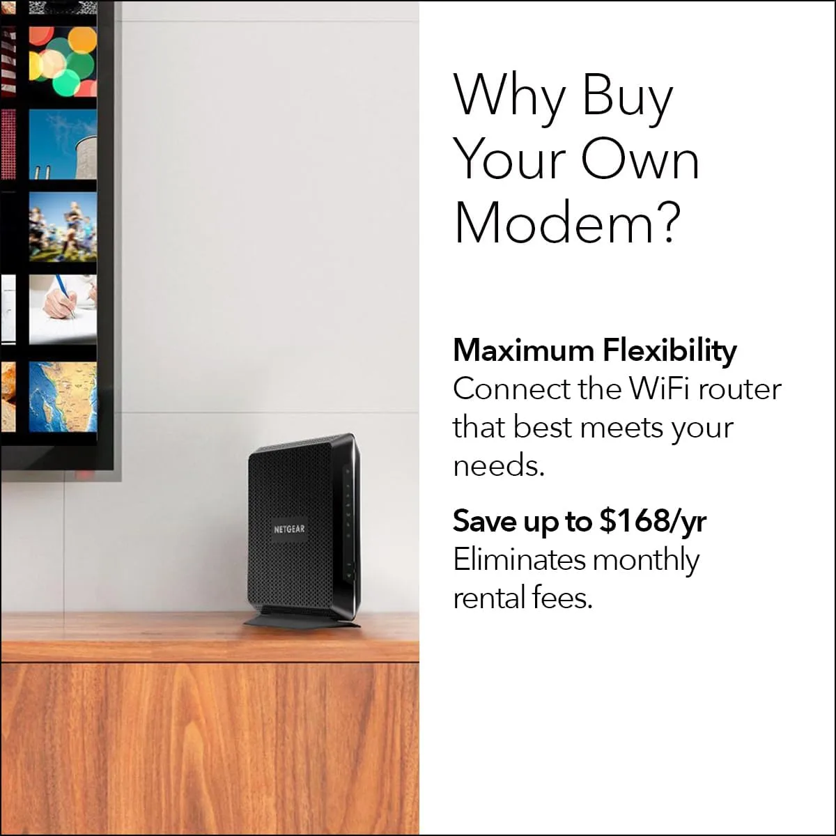 NETGEAR Nighthawk C7000 AC1900 DOCSIS 3.0 Cable Modem & WiFi Router