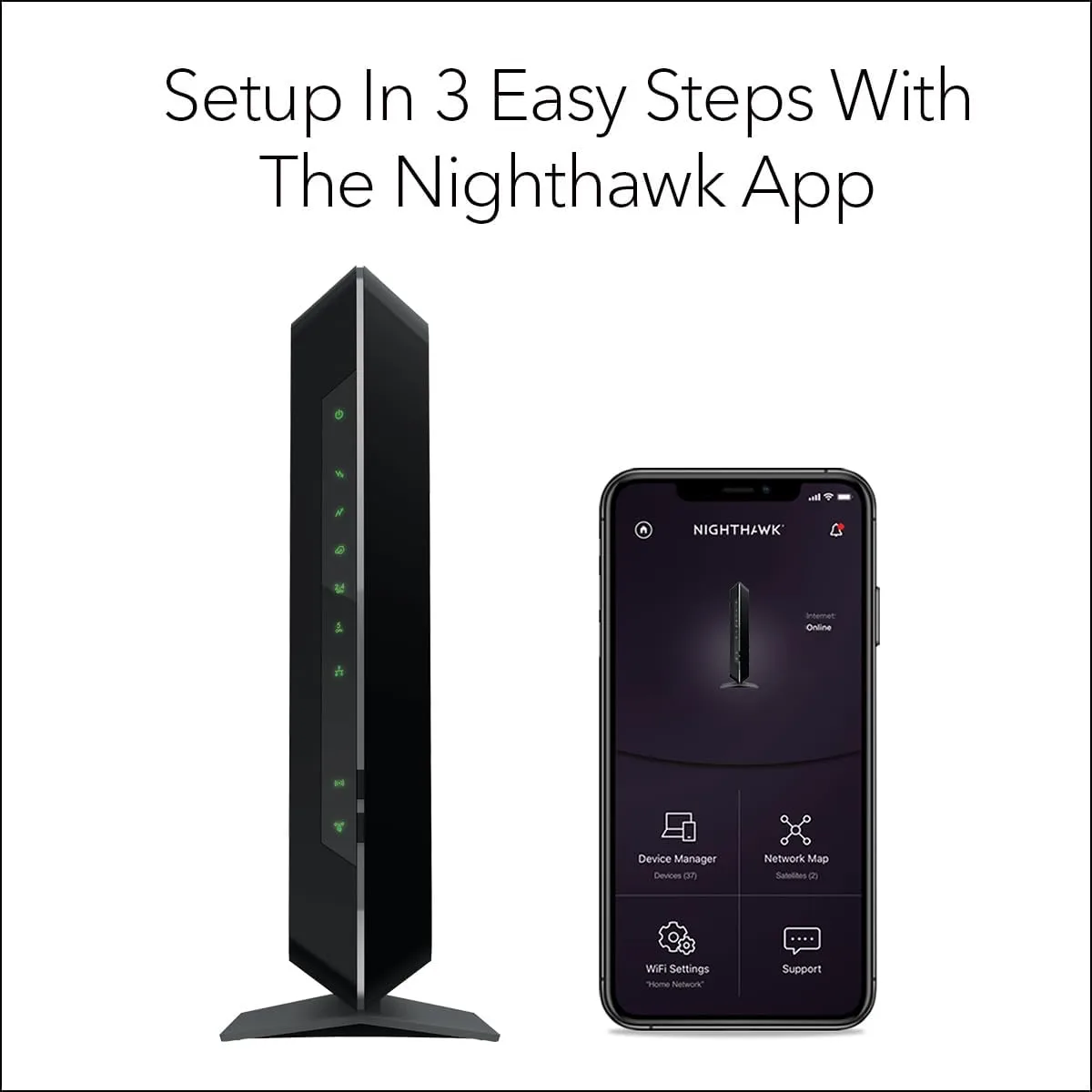 NETGEAR Nighthawk C7000 AC1900 DOCSIS 3.0 Cable Modem & WiFi Router