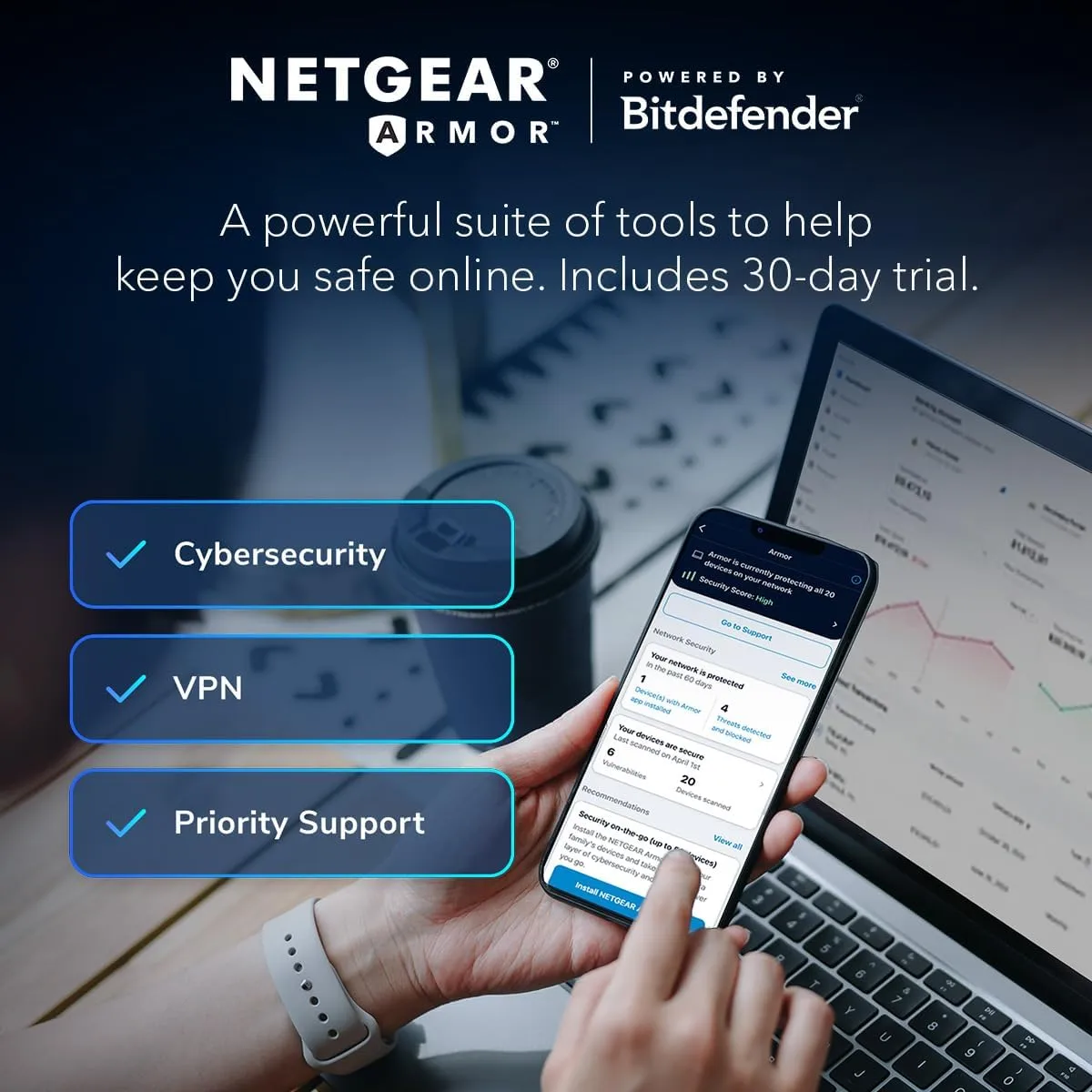 NETGEAR Orbi Mesh WiFi System (Router + Satellite) - 2-Pack
