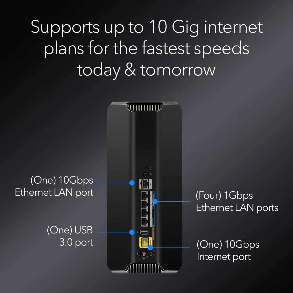 NETGEAR Nighthawk Tri-Band WiFi 7 Router with 10G Port