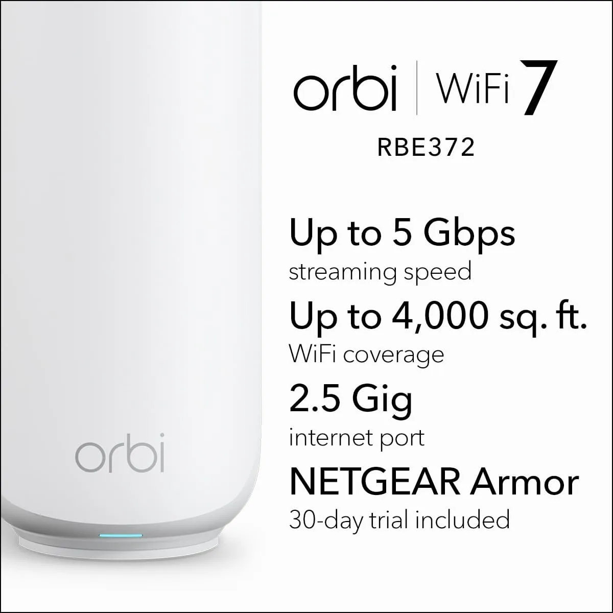 NETGEAR Orbi Mesh WiFi System (Router + Satellite) - 2-Pack