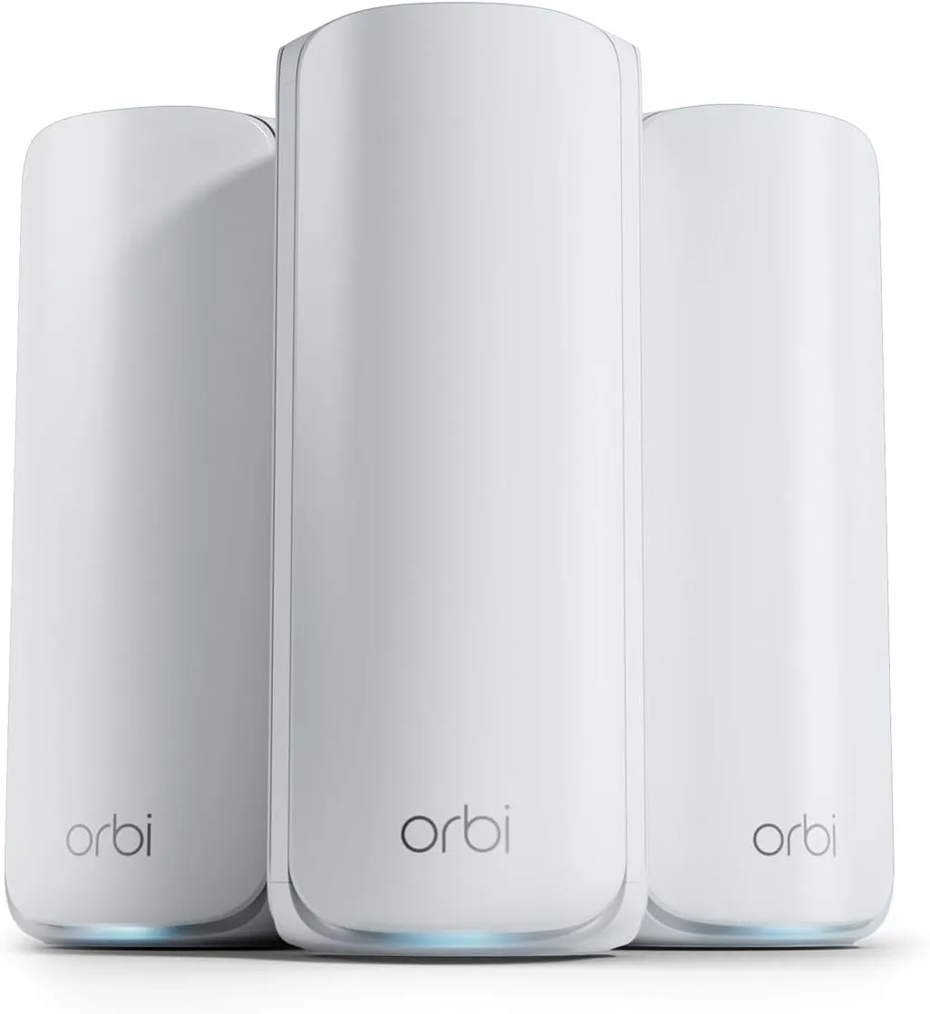 NETGEAR Orbi 770 Tri-Band WiFi 7 Mesh System (RBE773) – Router + 2 Satellites, Up to 11Gbps