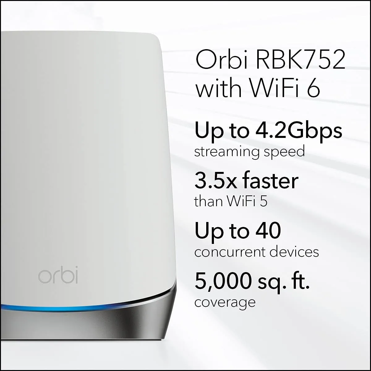 NETGEAR Orbi Mesh WiFi System (Router + Satellite) - 2-Pack