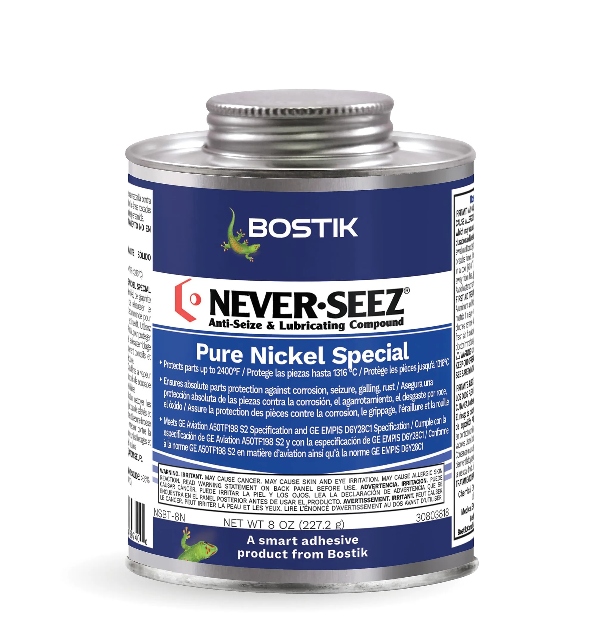 Never-Seez Pure Nickel Special 8 oz Brush-Top Can Anti-Seize Lubricanting Compound - High Temperature