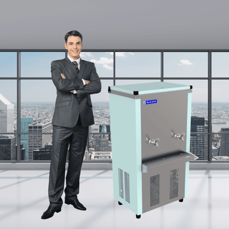 Large capacity Blue Star SWC4080PS water cooler, ideal for busy spaces.