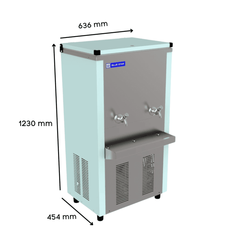 Dimension of Blue Star Storage Water Cooler SWC series-SWC4080PS
