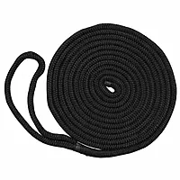 New England Ropes 1/2" Double Braid Dock Line - Black - 15'