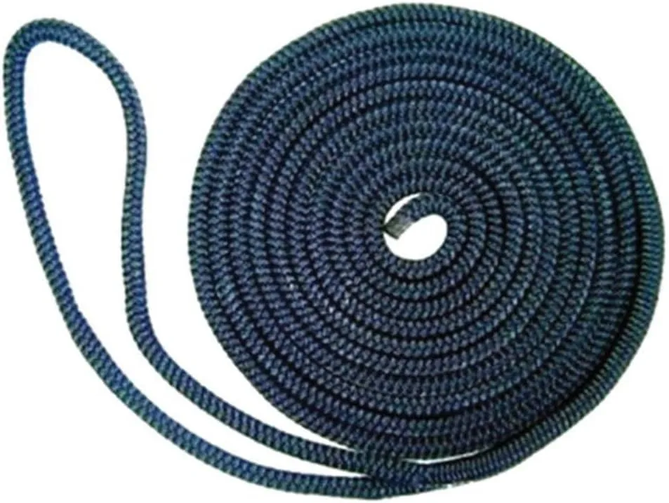 New England Ropes 3/8" Double Braid Dock Line - Blue w/Tracer - 15'
