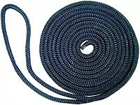 New England Ropes 5/8" Double Braid Dock Line - Black - 15'