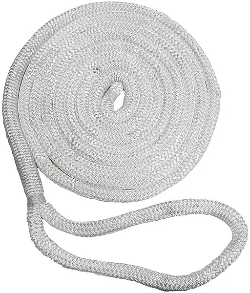 New England Ropes 1/2" Double Braid Dock Line - White - 35'