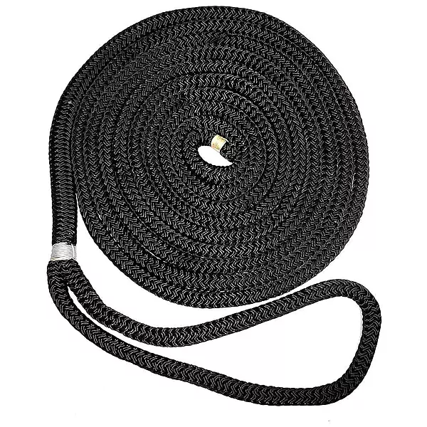 New England Ropes 5/8" Double Braid Dock Line - Black - 35'