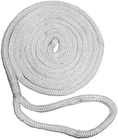New England Ropes 5/8" Double Braid Dock Line - White - 35'