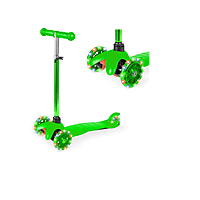 3-Wheel LED Adjustable Scooter - Green